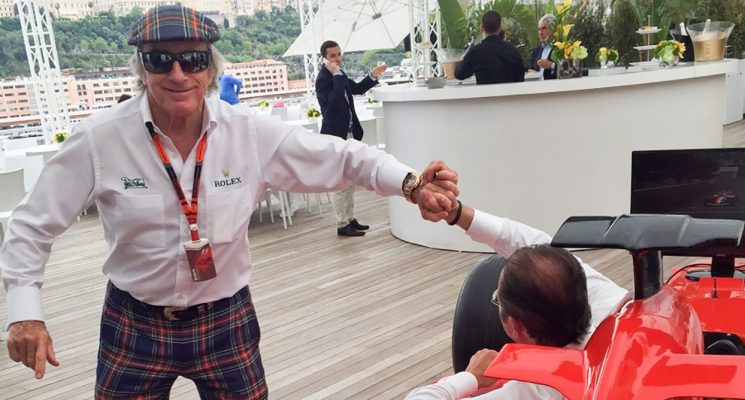 Sir Jackie Stewart with Neuschwansteiner CEO Christian Seitz